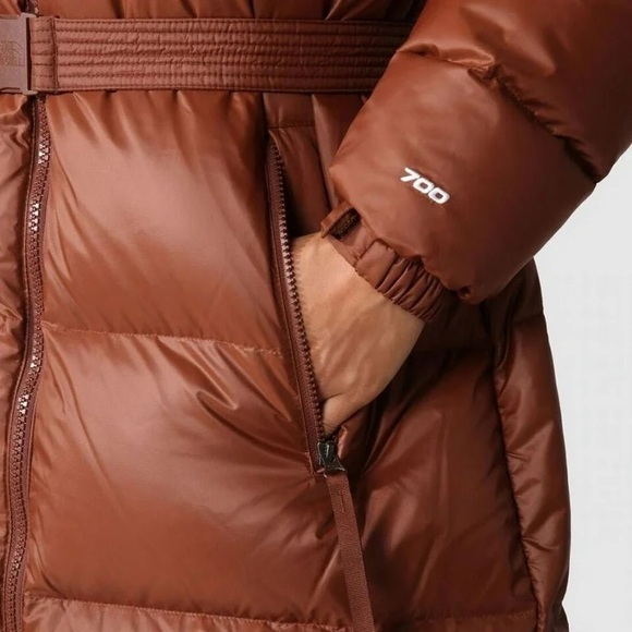 The North Face Women's Dark Oak Belted Puffer Jacket - Picture 2 of 16
